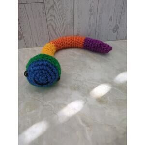 Rainbow crochet snake